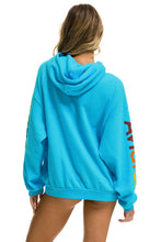 Load image into Gallery viewer, AVIATOR NATION MIAMI RELAXED PULLOVER HOODIE - NEON BLUE Hoodie Aviator Nation