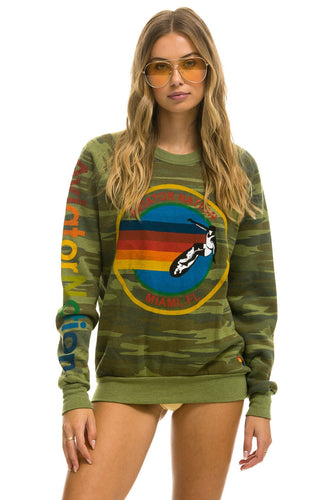 AVIATOR NATION MIAMI SWEATSHIRT - CAMO Sweatshirt Aviator Nation