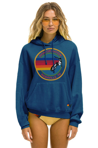 AVIATOR NATION NASHVILLE RELAXED PULLOVER HOODIE - ROYAL Hoodie Aviator Nation