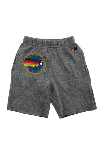 AVIATOR NATION KIDS SWEATSHORTS - HEATHER GREY Kids Shorts Aviator Nation