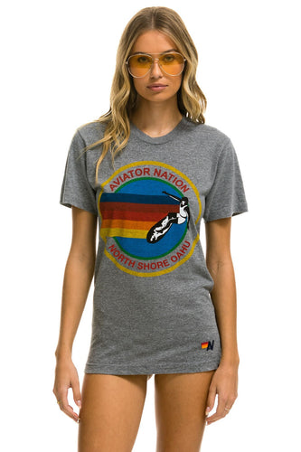 AVIATOR NATION NORTH SHORE TEE - HEATHER GREY Tees Aviator Nation