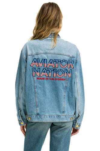 AVIATOR NATION OVERSIZED CONCERT DENIM JACKET - SUPER LIGHT Denim Jacket Aviator Nation