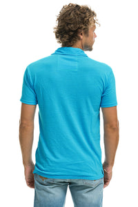AVIATOR NATION POLO - NEON BLUE Tees Aviator Nation