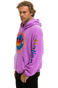 AVIATOR NATION RELAXED PULLOVER HOODIE - NEON PURPLE Hoodie Aviator Nation
