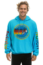 Last inn bildet i Galleri-visningsprogrammet, AVIATOR NATION SAN FRANCISCO RELAXED PULLOVER HOODIE - NEON BLUE Hoodie Aviator Nation