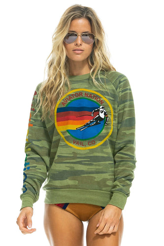AVIATOR NATION VAIL CREW SWEATSHIRT - CAMO Sweatshirt Aviator Nation