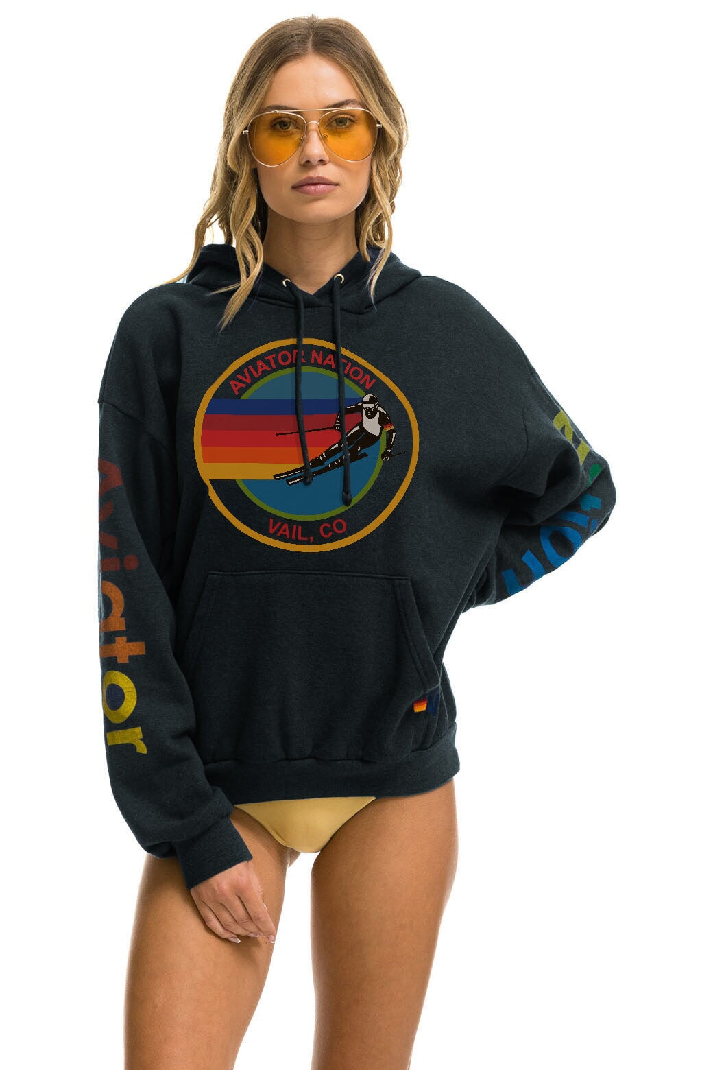 AVIATOR NATION VAIL RELAXED PULLOVER HOODIE - CHARCOAL Hoodie Aviator Nation