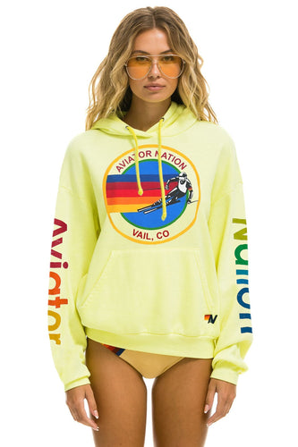 AVIATOR NATION VAIL RELAXED PULLOVER HOODIE - NEON YELLOW Hoodie Aviator Nation