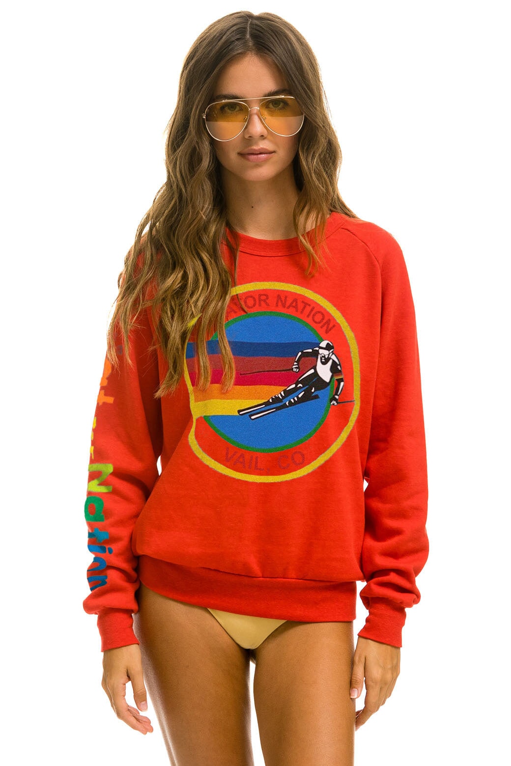 AVIATOR NATION VAIL SWEATSHIRT - RED Sweatshirt Aviator Nation