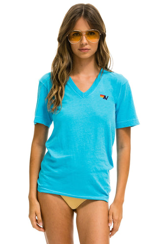 BASIC VNECK - NEON BLUE Tees Aviator Nation
