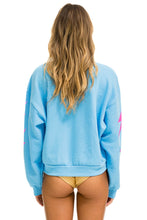 將圖片載入圖庫檢視器 BOLT 4 RELAXED CREW SWEATSHIRT - SKY // NEON PINK Sweatshirt Aviator Nation