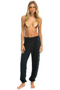 BOLT 4 SWEATPANTS - CHARCOAL // MINT Women's Sweatpants Aviator Nation