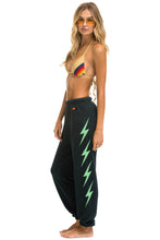 Last inn bildet i Galleri-visningsprogrammet, BOLT 4 SWEATPANTS - CHARCOAL // MINT Women&#39;s Sweatpants Aviator Nation