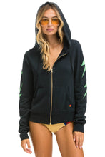Last inn bildet i Galleri-visningsprogrammet, BOLT 4 ZIP HOODIE - CHARCOAL // MINT Hoodie Aviator Nation