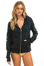 Last inn bildet i Galleri-visningsprogrammet, BOLT 4 ZIP HOODIE - CHARCOAL // MINT Hoodie Aviator Nation