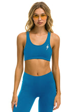 Load image into Gallery viewer, BOLT EMBROIDERY SPORTS BRA - CARIBBEAN Sports Bra Aviator Nation