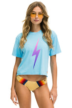 Carregar imagem no visualizador da galeria, BOLT FADE BOYFRIEND TEE - SKY // NEON PINK // PURPLE Boyfriend Tee Aviator Nation