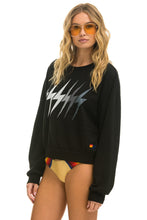 Carregar imagem no visualizador da galeria, BOLT GRADIENT RELAXED CREW SWEATSHIRT - BLACK // GREY Sweatshirt Aviator Nation