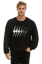 Carregar imagem no visualizador da galeria, BOLT GRADIENT RELAXED CREW SWEATSHIRT - BLACK // GREY Sweatshirt Aviator Nation