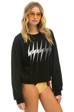 Carregar imagem no visualizador da galeria, BOLT GRADIENT RELAXED CREW SWEATSHIRT - BLACK // GREY Sweatshirt Aviator Nation