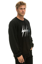 Carregar imagem no visualizador da galeria, BOLT GRADIENT RELAXED CREW SWEATSHIRT - BLACK // GREY Sweatshirt Aviator Nation