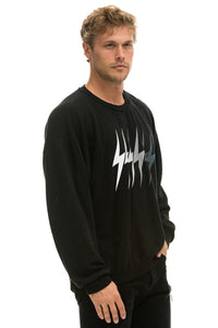 BOLT GRADIENT RELAXED CREW SWEATSHIRT - BLACK // GREY Sweatshirt Aviator Nation