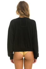 Carregar imagem no visualizador da galeria, BOLT GRADIENT RELAXED CREW SWEATSHIRT - BLACK // RAINBOW Sweatshirt Aviator Nation