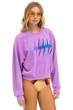 Carregar imagem no visualizador da galeria, BOLT GRADIENT RELAXED CREW SWEATSHIRT - NEON PURPLE // PURPLE Sweatshirt Aviator Nation