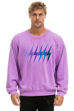 Carregar imagem no visualizador da galeria, BOLT GRADIENT RELAXED CREW SWEATSHIRT - NEON PURPLE // PURPLE Sweatshirt Aviator Nation