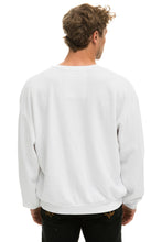 Last inn bildet i Galleri-visningsprogrammet, BOLT GRADIENT RELAXED CREW SWEATSHIRT - WHITE // BLUE Sweatshirt Aviator Nation