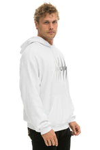 Load image into Gallery viewer, BOLT GRADIENT RELAXED PULLOVER HOODIE - WHITE // GREY Hoodie Aviator Nation
