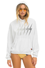 Load image into Gallery viewer, BOLT GRADIENT RELAXED PULLOVER HOODIE - WHITE // GREY Hoodie Aviator Nation