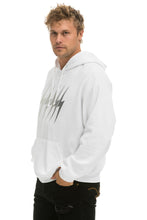 Load image into Gallery viewer, BOLT GRADIENT RELAXED PULLOVER HOODIE - WHITE // GREY Hoodie Aviator Nation