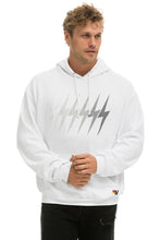 Load image into Gallery viewer, BOLT GRADIENT RELAXED PULLOVER HOODIE - WHITE // GREY Hoodie Aviator Nation