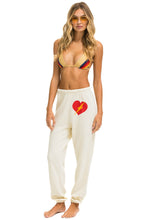 Load image into Gallery viewer, BOLT HEART SWEATPANTS - VINTAGE WHITE Sweatpants Aviator Nation