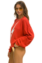 Carregar imagem no visualizador da galeria, BOLT RELAXED CREW SWEATSHIRT - RED // WHITE Sweatshirt Aviator Nation