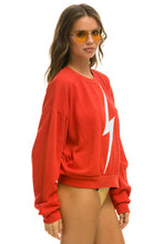 Carregar imagem no visualizador da galeria, BOLT RELAXED CREW SWEATSHIRT - RED // WHITE Sweatshirt Aviator Nation