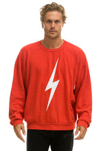 Carregar imagem no visualizador da galeria, BOLT RELAXED CREW SWEATSHIRT - RED // WHITE Sweatshirt Aviator Nation
