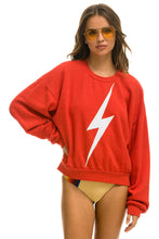 Carregar imagem no visualizador da galeria, BOLT RELAXED CREW SWEATSHIRT - RED // WHITE Sweatshirt Aviator Nation