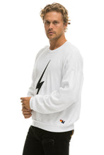 Carregar imagem no visualizador da galeria, BOLT RELAXED CREW SWEATSHIRT - WHITE // BLACK Sweatshirt Aviator Nation