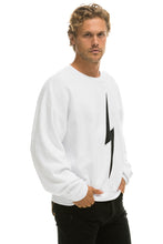 Carregar imagem no visualizador da galeria, BOLT RELAXED CREW SWEATSHIRT - WHITE // BLACK Sweatshirt Aviator Nation
