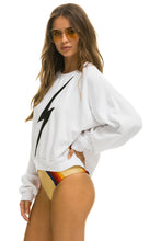 Carregar imagem no visualizador da galeria, BOLT RELAXED CREW SWEATSHIRT - WHITE // BLACK Sweatshirt Aviator Nation