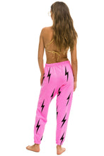 Load image into Gallery viewer, BOLT STITCH REPEAT SWEATPANTS - NEON PINK // BLACK Women&#39;s Sweatpants Aviator Nation