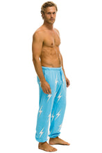 Carregar imagem no visualizador da galeria, BOLT STITCH REPEAT SWEATPANTS - SKY // WHITE Mens Sweatpants Aviator Nation