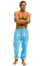 Carregar imagem no visualizador da galeria, BOLT STITCH REPEAT SWEATPANTS - SKY // WHITE Mens Sweatpants Aviator Nation