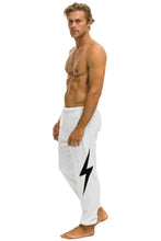 Carregar imagem no visualizador da galeria, BOLT STITCH SWEATPANTS - WHITE // BLACK Mens Sweatpants Aviator Nation