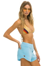 Carregar imagem no visualizador da galeria, BOLT STITCH WOMEN&#39;S LOUNGER SHORTS - SKY // WHITE Women&#39;s Shorts Aviator Nation