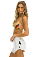 Carregar imagem no visualizador da galeria, BOLT STITCH WOMEN&#39;S LOUNGER SHORTS - WHITE // BLACK Women&#39;s Shorts Aviator Nation