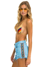 Carregar imagem no visualizador da galeria, BOLT STRIPE BOYFRIEND CUTOFF JEAN SHORTS - SKY Denim Shorts Aviator Nation