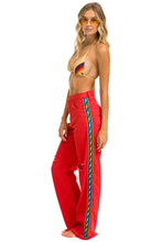 Carregar imagem no visualizador da galeria, BOLT STRIPE HI RISE WIDE-LEG GYPSY JEAN - RED Women&#39;s Jeans Aviator Nation